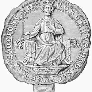 Seal Of Robert The Bruce, 1274 To 1329. King Of The Scots. From The Book Short History Of The English People By J. R. Green, Published London 1893