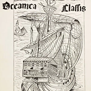 Spanish Caravel Of The 15Th Or 16Th Century Of A Type Possibly Used By Columbus On One Of His Voyages To The Americas. The Drawing Is Attributed To Columbus. From Military And Religious Life In The Middle Ages By Paul Lacroix Published London Circa 1880