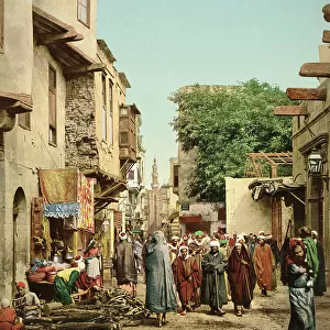 Street Scene Cairo Egypt Egyptian Circa 1900