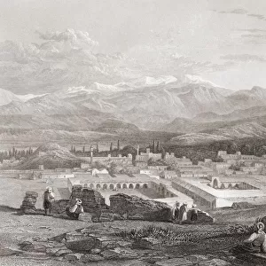 Tarsus, Turkey. 19Th Century Print Drawn By W. L. Leitch From A Sketch By Count Leon De Laborde