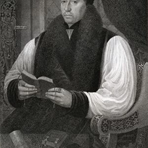 Thomas Cranmer 1489-1556. First Protestant Archbishop Of Canterbury 1533-56. From The Book "Lodges British Portraits"Published London 1823
