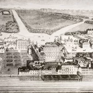 Whitehall Palace As It Appeared In The 17Th Century During The Reign Of James Ii. From Memoirs Of The Martyr King By Allan Fea Published 1905
