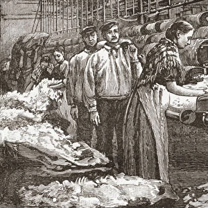 Workers At The Saltaire Woollen Mill, Bradford, North Yorkshire, England In The Late 19Th Century. From Our Own Country Published 1898