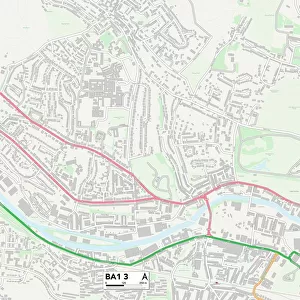 Bath and North East Somerset BA1 3 Map
