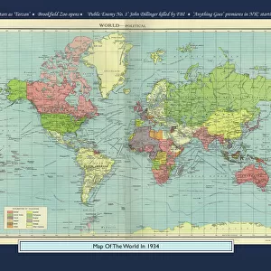 Historical World Events map 1934 US version