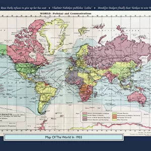 Historical World Events map 1955 US version