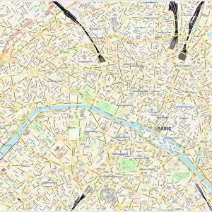 Paris City Centre Street Map