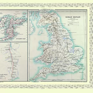 Map of Britain as it appeared in Roman Times