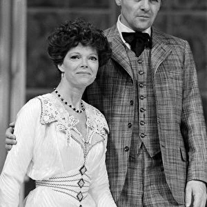 Actor Sir Anthony Hopkins with Actress Samantha Eggar in a scene from Arthur