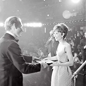 Actress Audrey Hepburn at the Film Academy Awards Award ceremony March 1965
