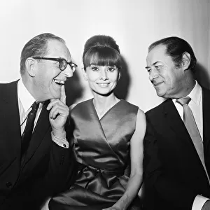 Actress Audrey Hepburn pictured with Stan Holloway (left