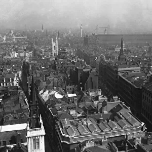 Aerial View of the London Skyline circa 1920