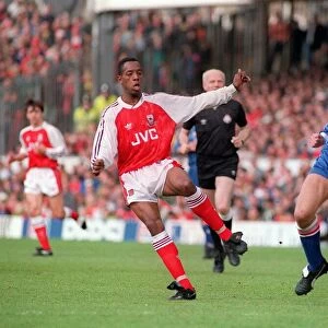 Arsenal v Southampton Football May 1992 Ian Wright fires in a shot against
