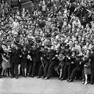 The Beatles 10 July 1964 Crowds of fans outside the ABC theatre as the Beatles arrive