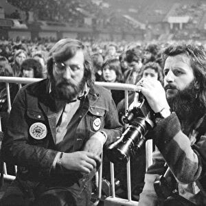 Beatles member Ringo Starr with his camera at a T-Rex concert at Empire Pool in Wembley