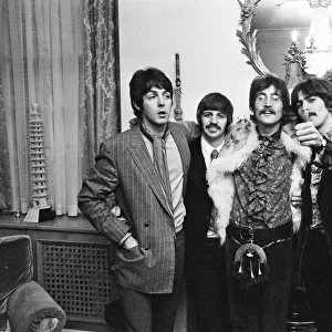 The Beatles at the press launch of "Sgt. Peppers Lonely Hearts Club Band"