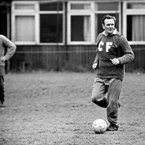 The boss is backand hes ready for action. Don Revie pictured during a training