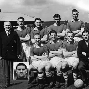Chelsea FC team 1954 / 55 Season Left to Right Standing: - J. Oxbury, S. Willemse, K