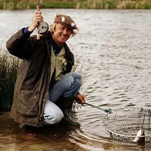 Chris Tarrant TV Presenter fishing at Lakedown Fishery in East Sussex May