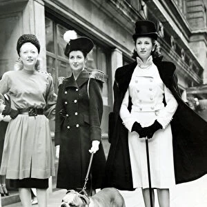 Clothing Fashions Women 1940s dresses Woman wearing Double breasted naval coat