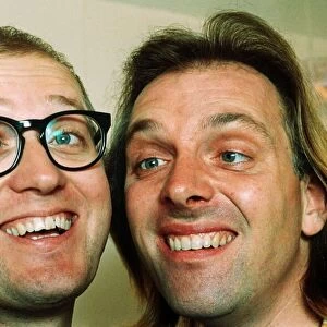 Comedians Adrian Edmondson and Rik Mayall, actors who star in the television series "