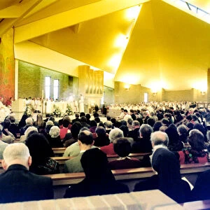 The congregation gather to welcome Bishop John Crowley at his installation as sixth