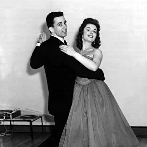 A couple Ballroom dancing March 1957