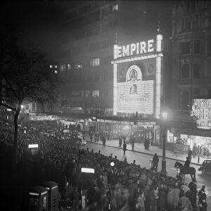 The crowds outside the Empire Leicester Square, London