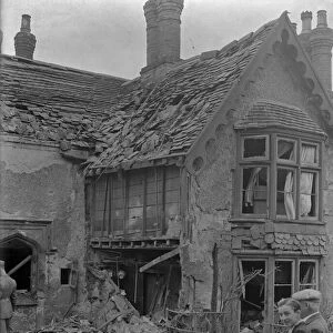 Damage to a house in Bromsford Lane, Erdington, Birmingham