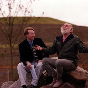 David Bellamy and Landscape Architect Philip Barker looks over the country park at