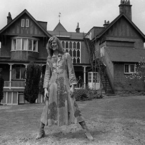 David Bowie singer outside Haddon Hall l, a Victorian Gothic mansion