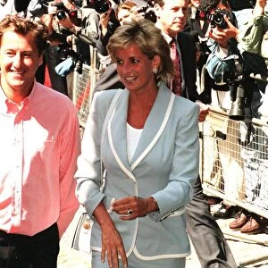 Diana, Princess of Wales, arrives at the English National Ballet in South Kensington for
