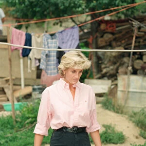 Diana, Princess of Wales as she makes a three day visit to Bosnia - Herzegovina as part