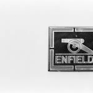 The Enfield Electric Car - company logo badge on the bonet of the car See