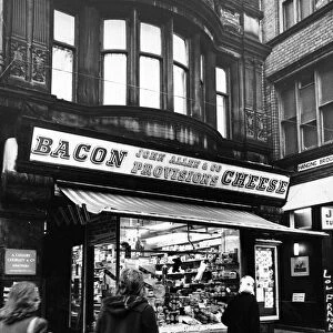 Exterior view of John Allen and Co. Cheese shop in Cateaton Street
