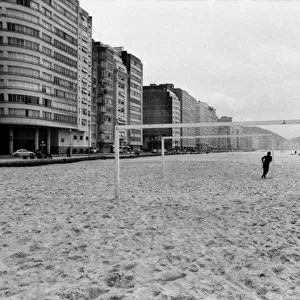 Even the famous Copocabana beach Rio De Janeiro is stringed with football posts
