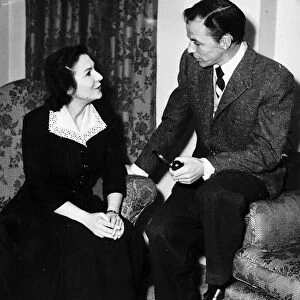 Frank Sinatra singer and actor with Trudie Morris President founder