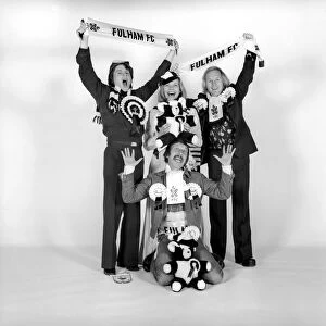Fulham Supporters Harry Fowler, Honor Blackman, Alan Price