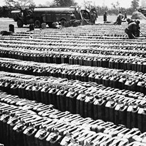 Gasoline at an air base somewhere in England during Second World War