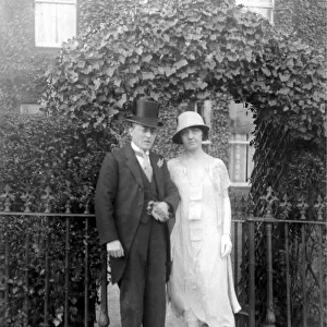 A gentleman and lady ready for a wedding. c. 1925