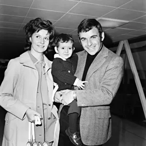 Golfer Tony Jacklin seen here at Heathrow with his wife and son, Bradley aged 2