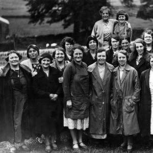 A group of happy campers in the camp at Sparty Lea for the wives of Tyneside unemployed