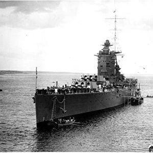 HMS Nelson seen here at Scapa Flow circa 1939