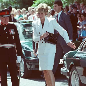 HRH The Princess of Wales, Princess Diana, during her visit to Manchester, England