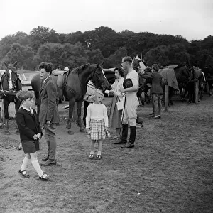 HRH Queen Elizabeth ll June 1956 at Windsor for the Polo with the Duke Children