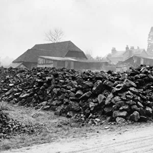 Huge pile of coal at a a colliery. January 1941 P017675