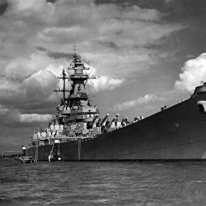 The Iowa class battleship USS Wisconsin, which served in World War Two
