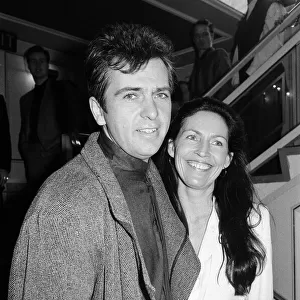 The Ivor Novello Awards. Pictured, Peter Gabriel and guest. London, 15th April 1987