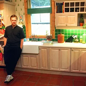 James MacPherson actor in Taggart Standing in his kitchen March 1997