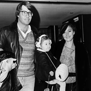 Jane Seymour British actress with husband daughter December 1983